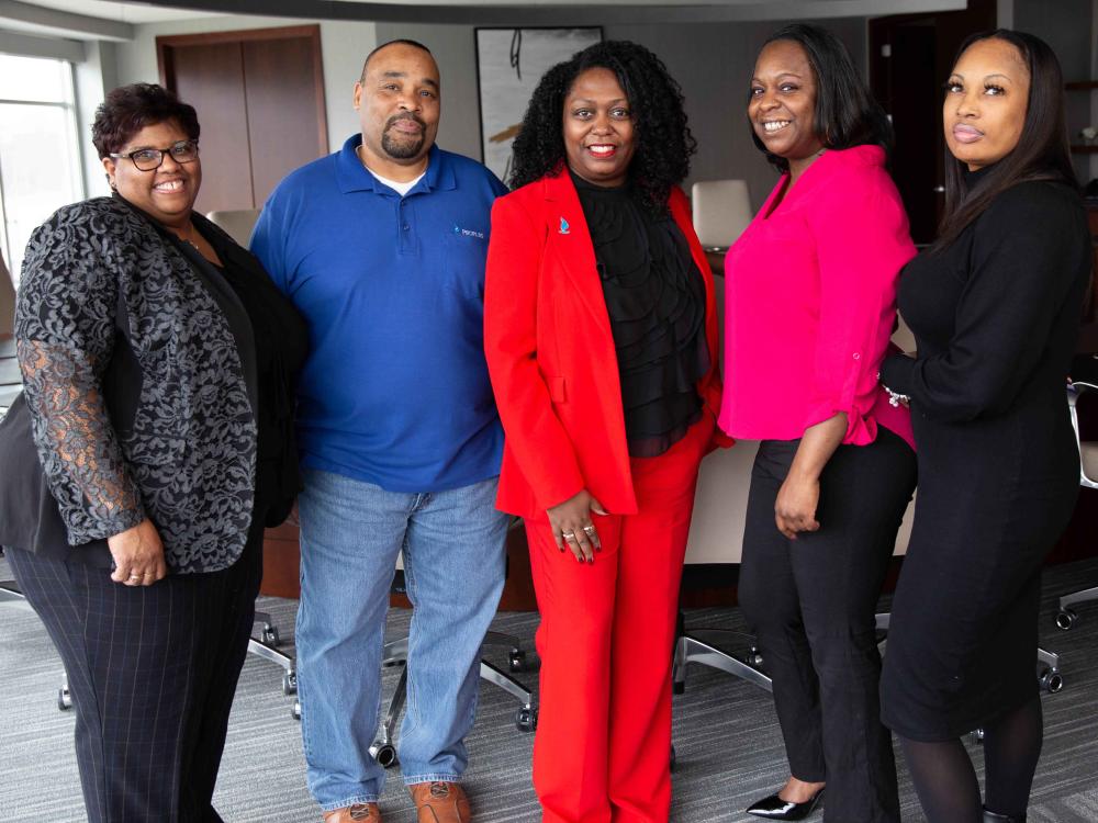 From left to right: Terri Grover, Charles Brazier, Monica Alston, Joi Patterson, Lois Kimbrough